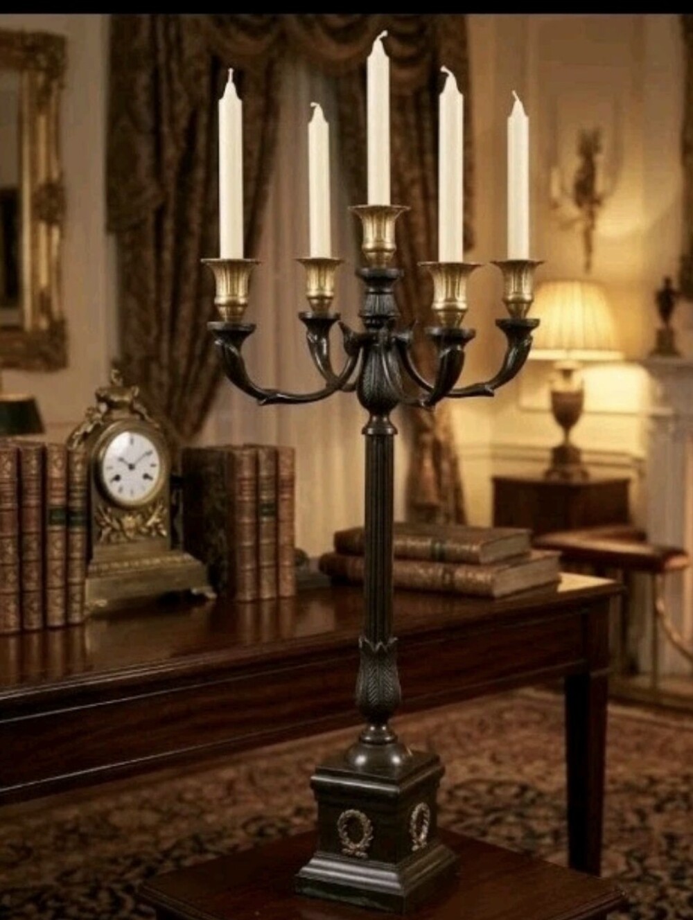 Vintage 23" Candelabra 5 Candle Holders.